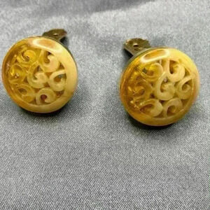 Kenneth Jay Lane KJL Vintage 60s Era Custom Costume Jewelry Earrings Clip-ons